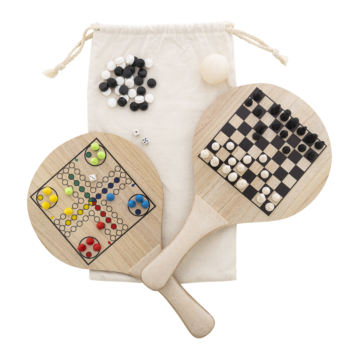 Set de Tenis Playa Eco-Raqueta - Es Castell impreso con logotipo