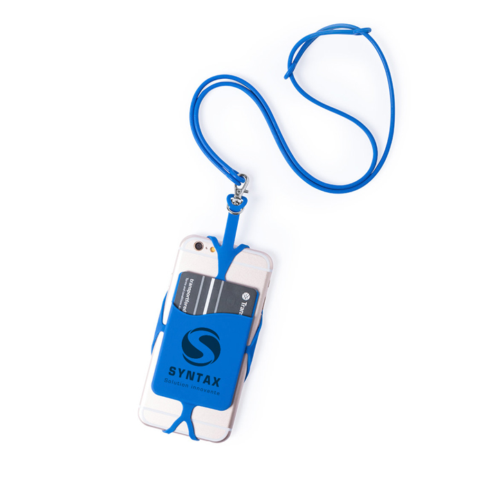Soporte para teléfono inteligente de silicona con bolsillo para tarjetas - Piera