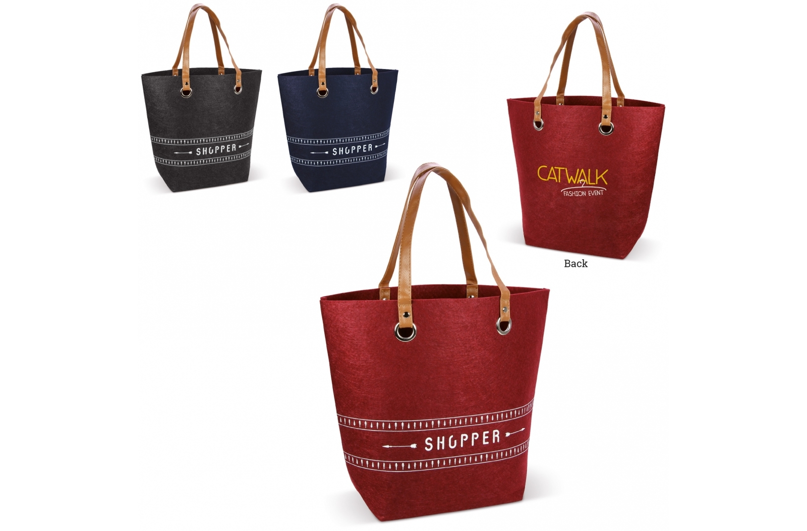 Elegante Bolsa de Compras de Fieltro - Bickleigh - Porto do Son