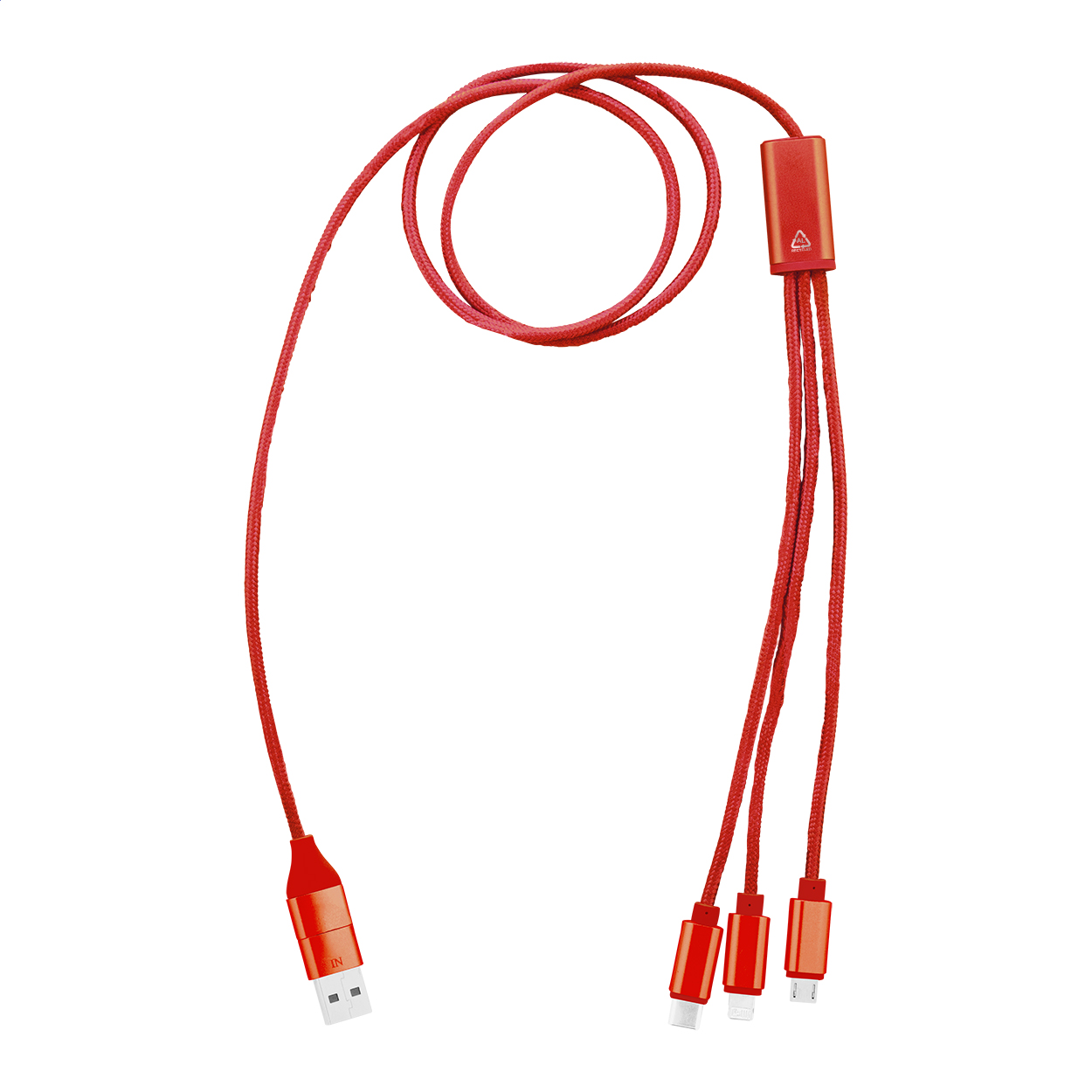 Cable de Carga USB EcoTrío - Poblete impreso con logotipo