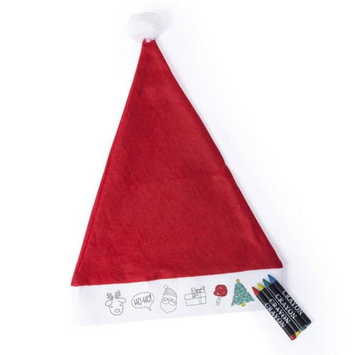 Set de colorear de Sombrero de Santa Claus para niños - Moyuela