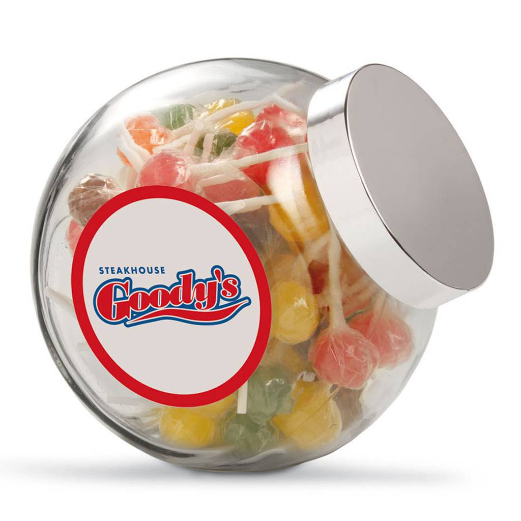 Gran tarro de vidrio de 2 litros con tapa de plata y relleno - Muxía