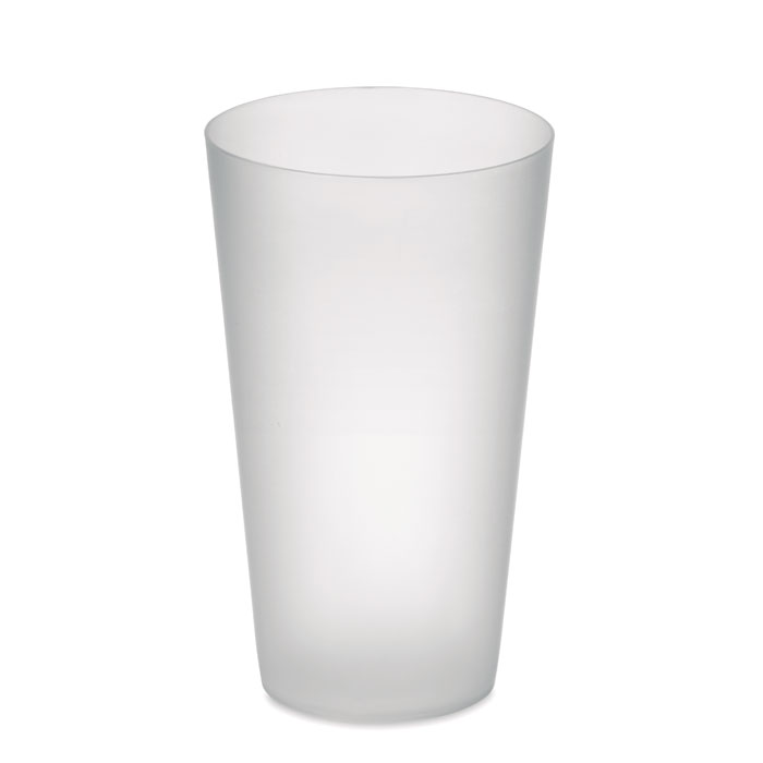 Vaso de Festival Reutilizable con Acabado Escarchado 500ml - Val do Dubra