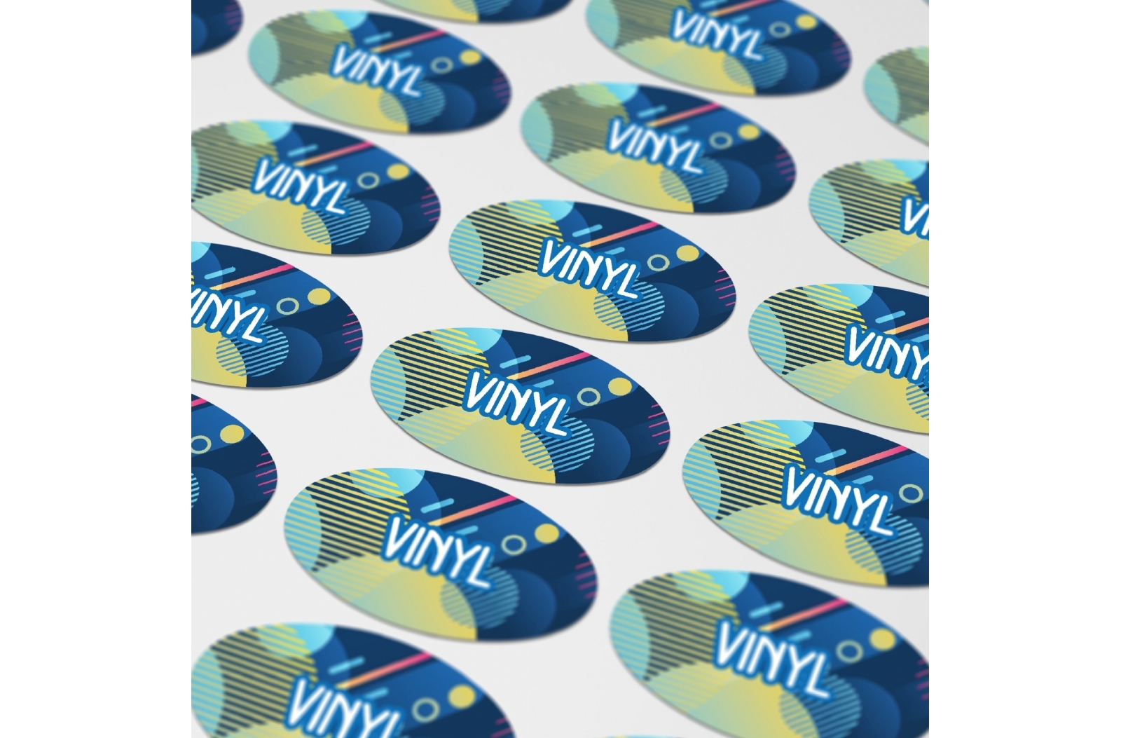 Vinyl Sticker Ovale 40x20mm