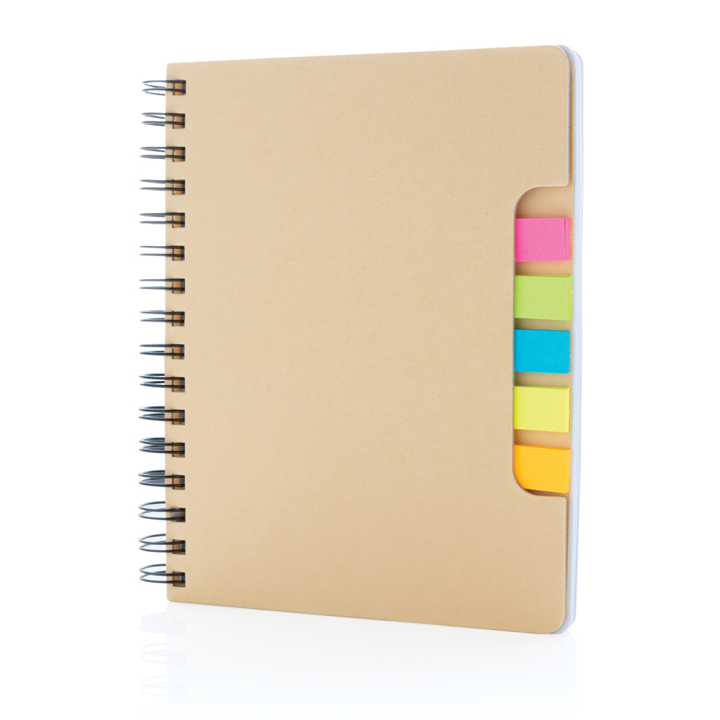 Cuaderno de Anillas Espiral Kraft con Notas Adhesivas - Noblejas