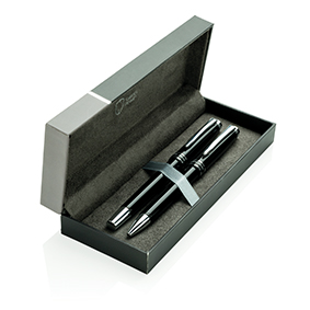 Conjunto de Bolígrafo de Metal de Latón de Lujo y Rollerball de Swiss Peak Heritage - Huelma