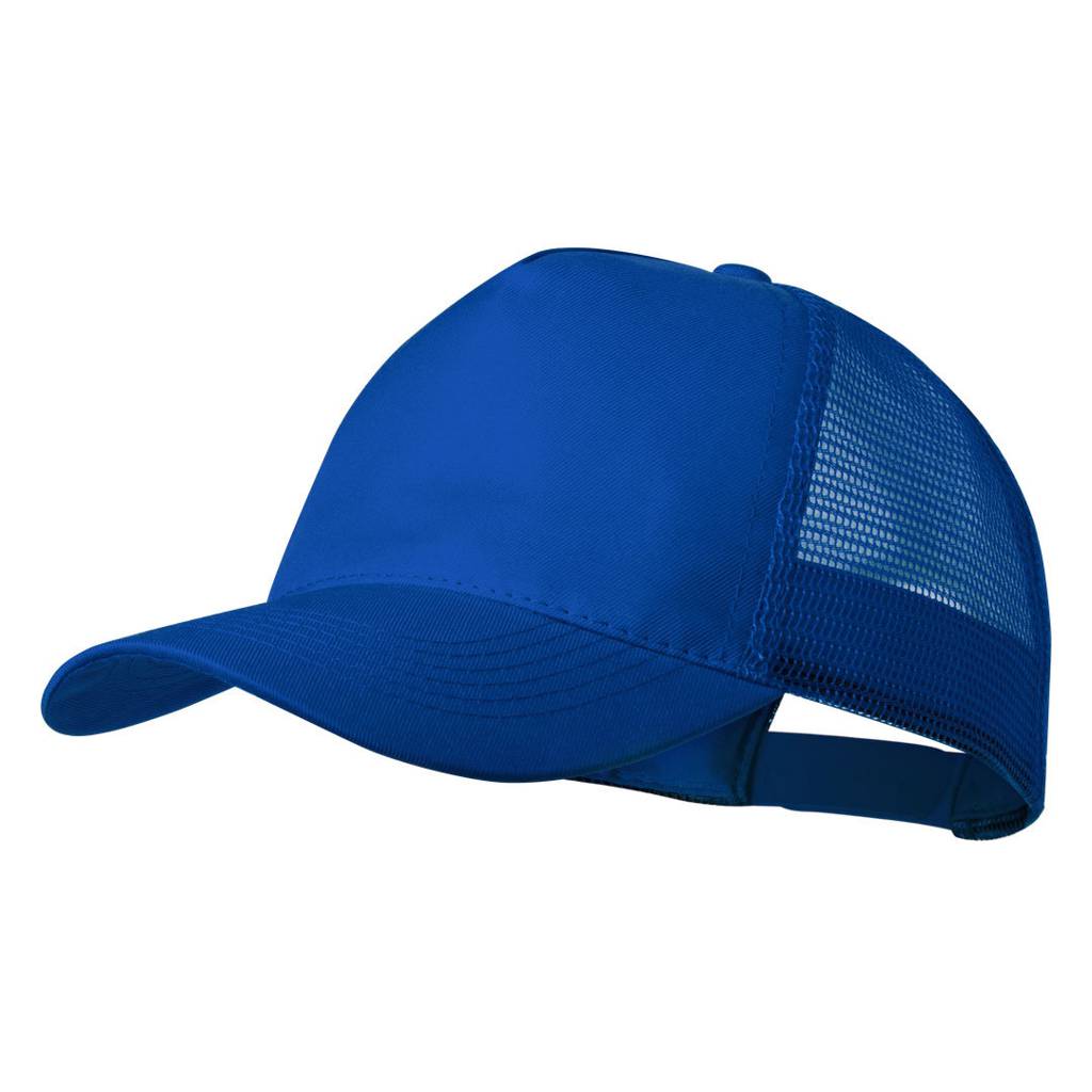Gorra de malla de poliéster de 5 paneles con cierre de plástico ajustable - Vic