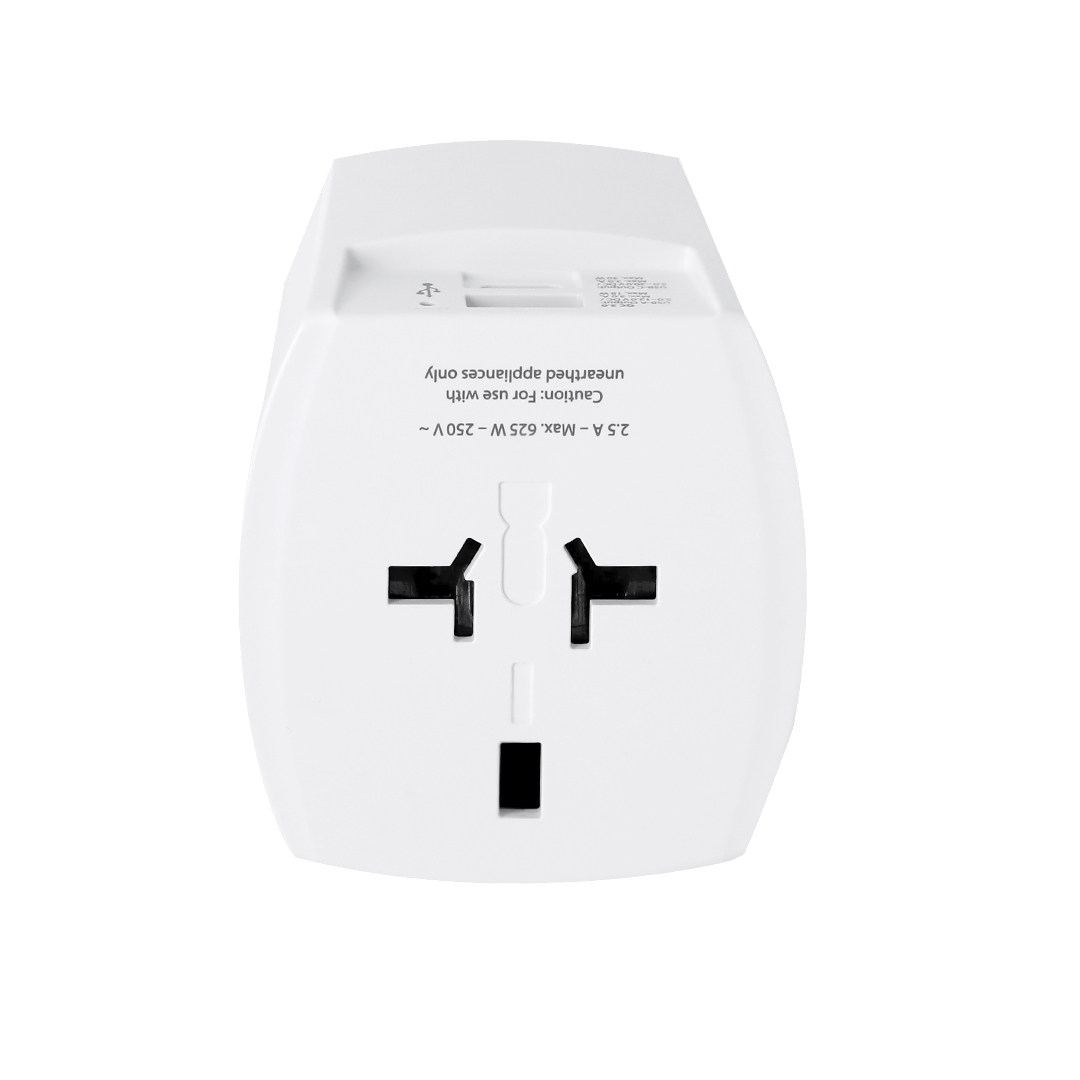 Adaptador universal de viaje con USB y Type-C compacto - Estopiñán del Castillo