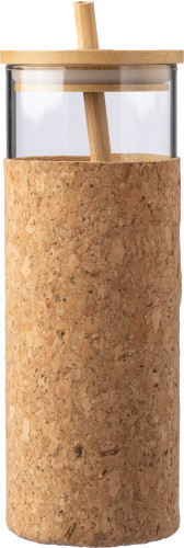 Taza de vidrio con funda de corcho - Las Palmas