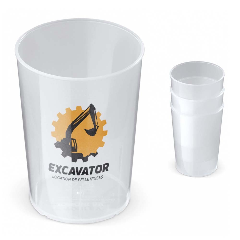 Tazas apilables reutilizables e irrompibles 250ml - Castilblanco de los Arroyos