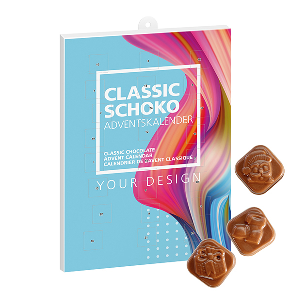 Calendario de Adviento de Chocolate Vertical Clásico - Brea de Aragón impreso con logotipo
