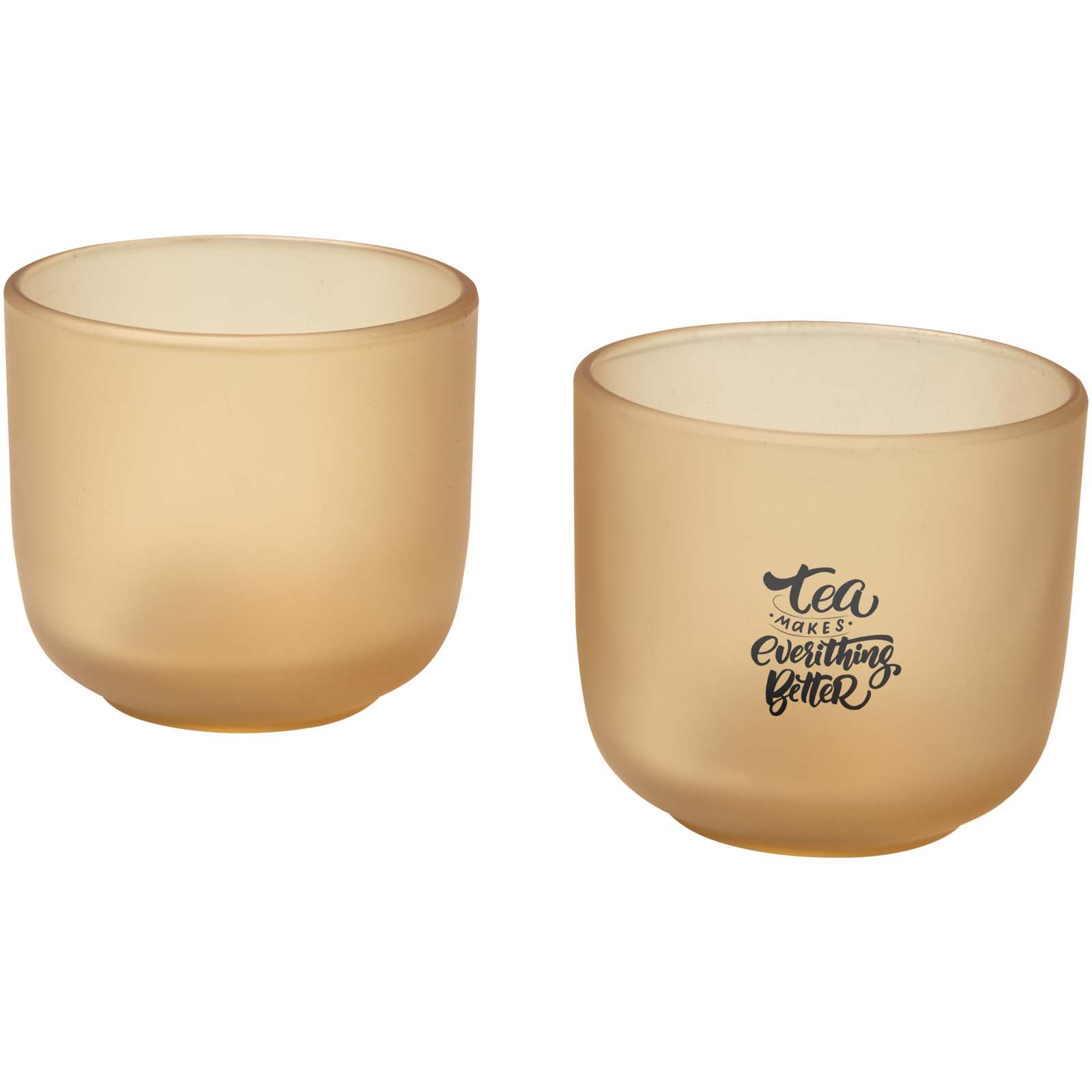 Vasos de vidrio modernos 200 ml - juego de 2 - Camuñas impreso con logotipo