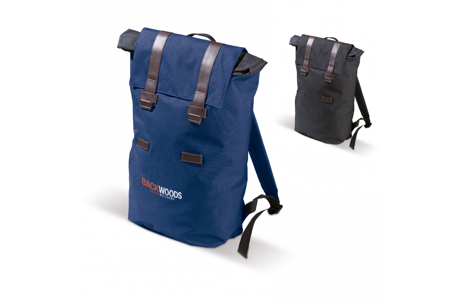 Mochila robusta de poliéster 300D con detalles en cuero artificial - Castellterçol