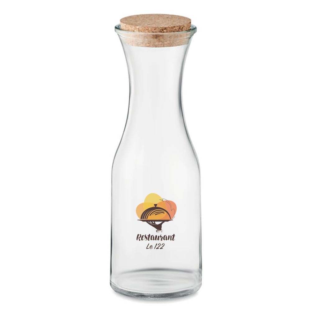 Carafe de vidrio reciclado con tapa de corcho - Vic