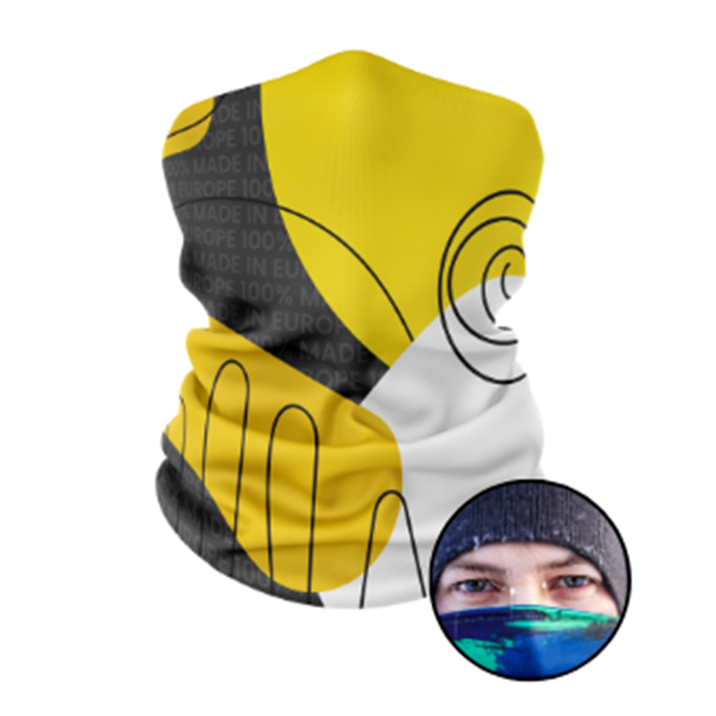 Bandana con estampado completo - BN