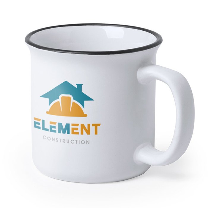 Taza de Cerámica Bicolor Vintage 300ml - Campo