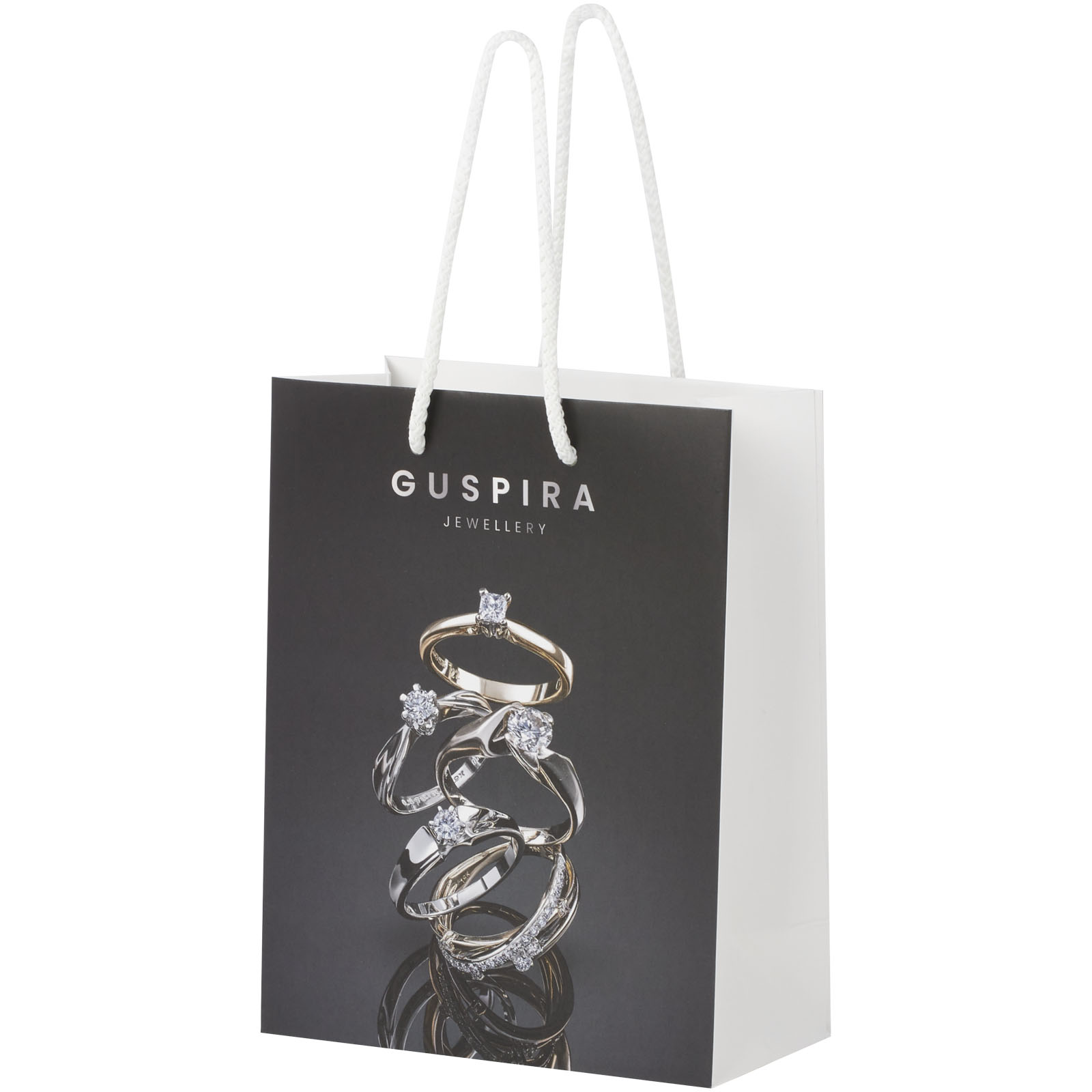 Bolsa de papel artesanal con asas de cordón de plástico - Robledo del Mazo
