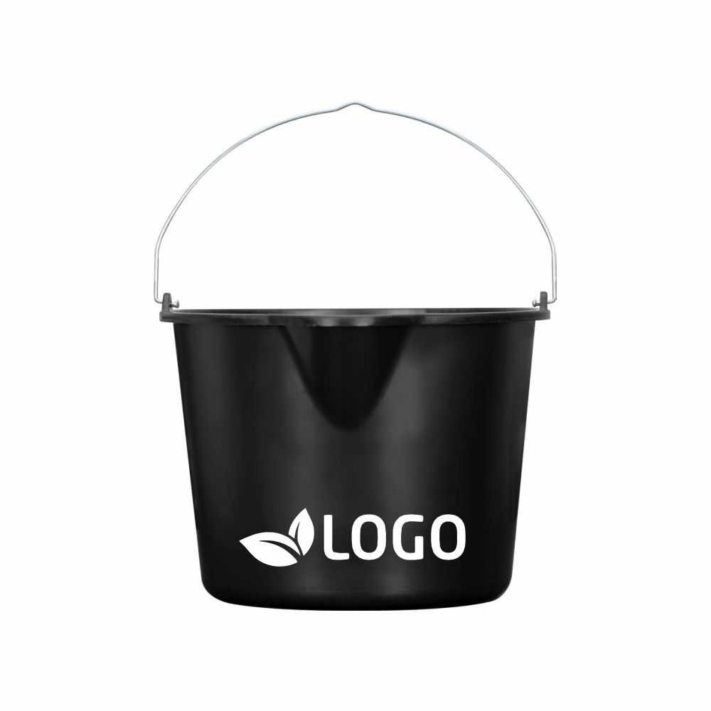 Cubo Robusto Negro 12L con Embudo - Senés de Alcubierre