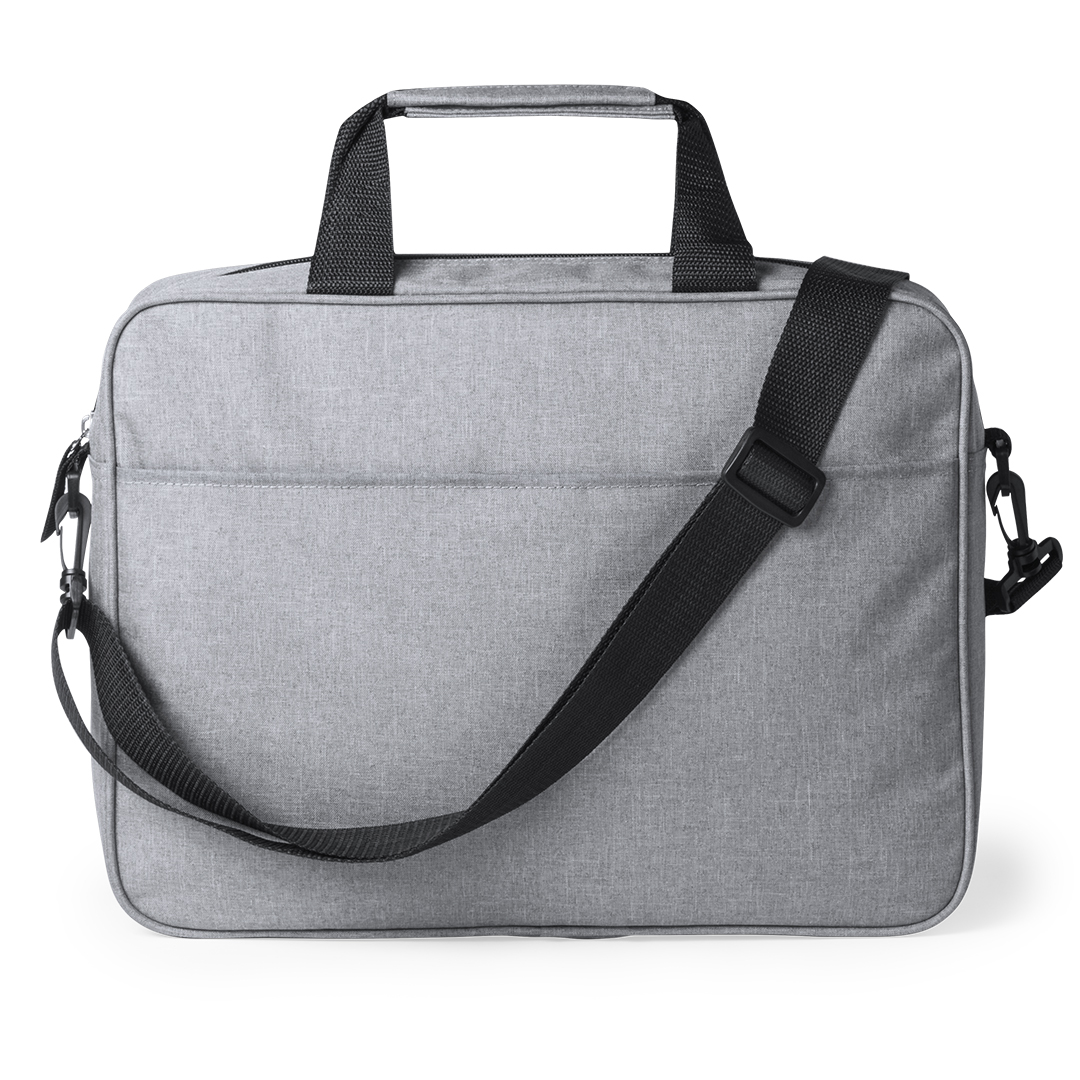 Elegante bolsa para documentos gris con cierre de cremallera - Torelló