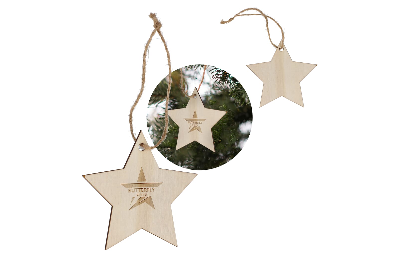 Estrella Navideña de Madera - Arjonilla bedrukken met logo