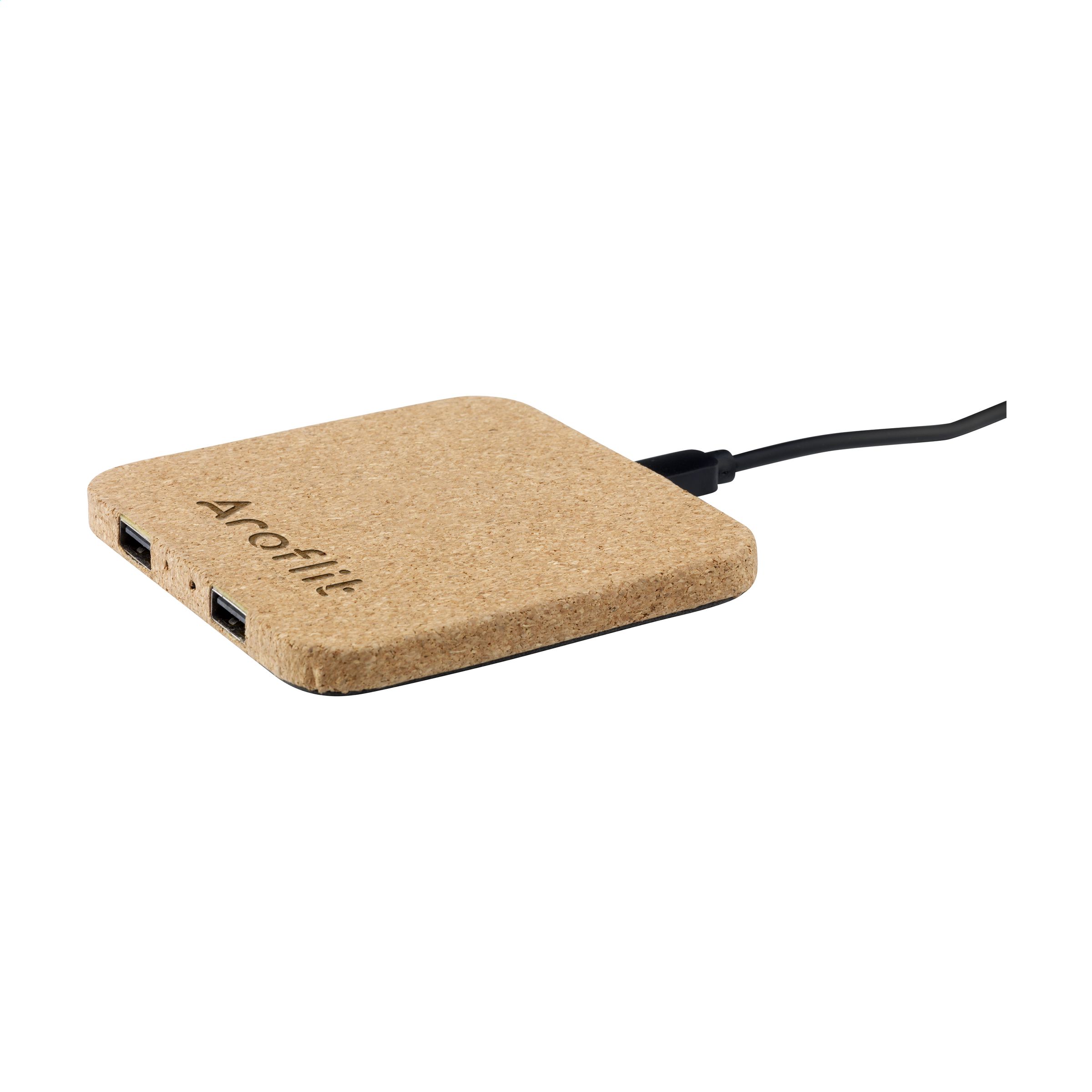 Cargador Inalámbrico de Corcho Natural de 10W - El Cuervo de Sevilla