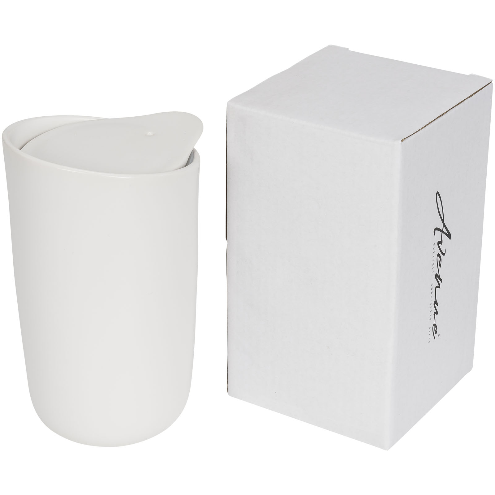 Vaso Cerámico de Doble Pared con Tapa 410ml - Arenzana de Abajo