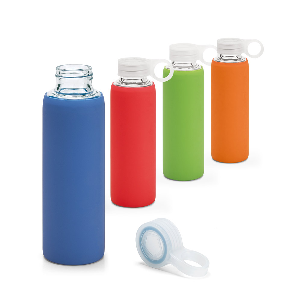 Botella de vidrio de borosilicato con protección de silicona 380ml - Aldbourne - Pelahustán