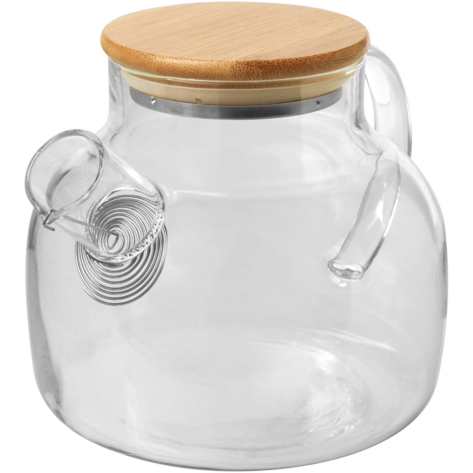 Tetera de Vidrio Zen con Tapa de Bambú - Vedra bedrukken met logo