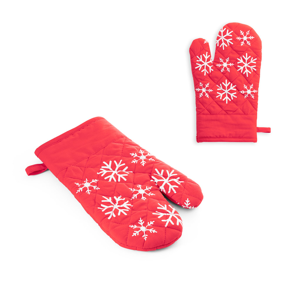 Guantes Navideños de Cocina - Burguillos de Toledo impreso con logotipo