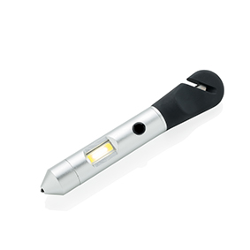 Herramienta multiusos de emergencia con luz COB y martillo de seguridad - Colmenar