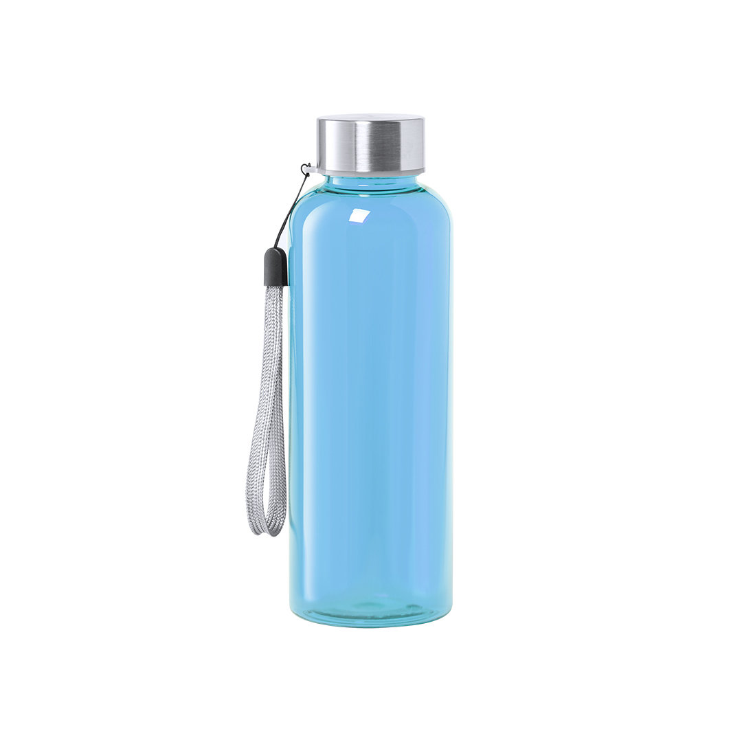 Botella de agua Tritan transparente resistente al calor sin BPA de 500ml con tapa de acero inoxidable - Fuerte del Rey