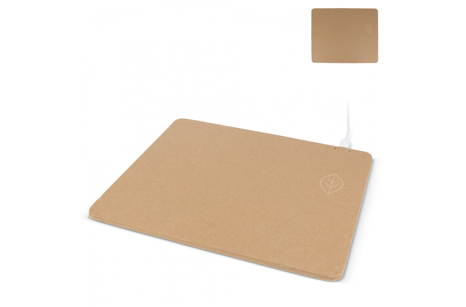 Mousepad con cargador inalámbrico de papel reciclado - Tavertet