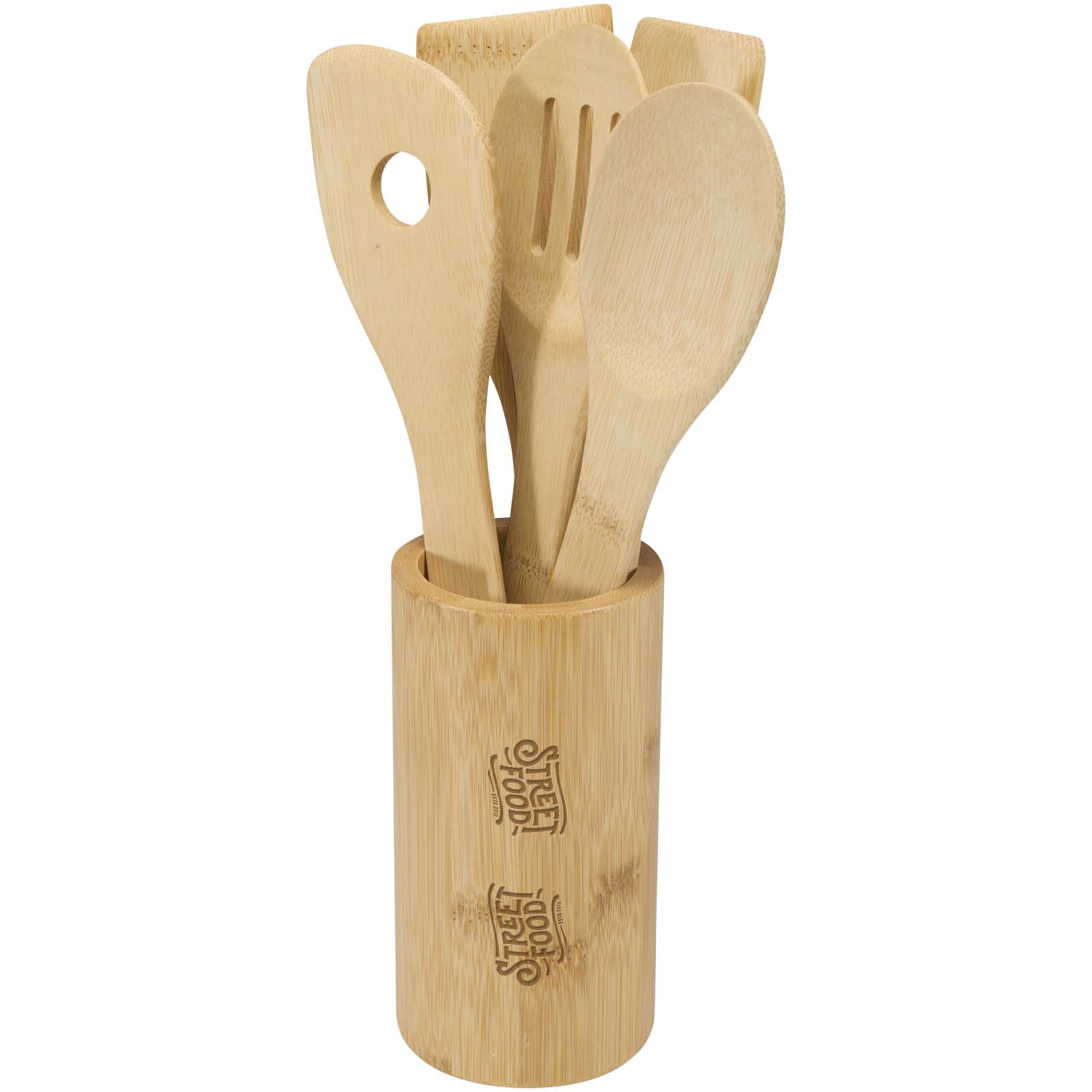 Juego de utensilios de cocina de bambú