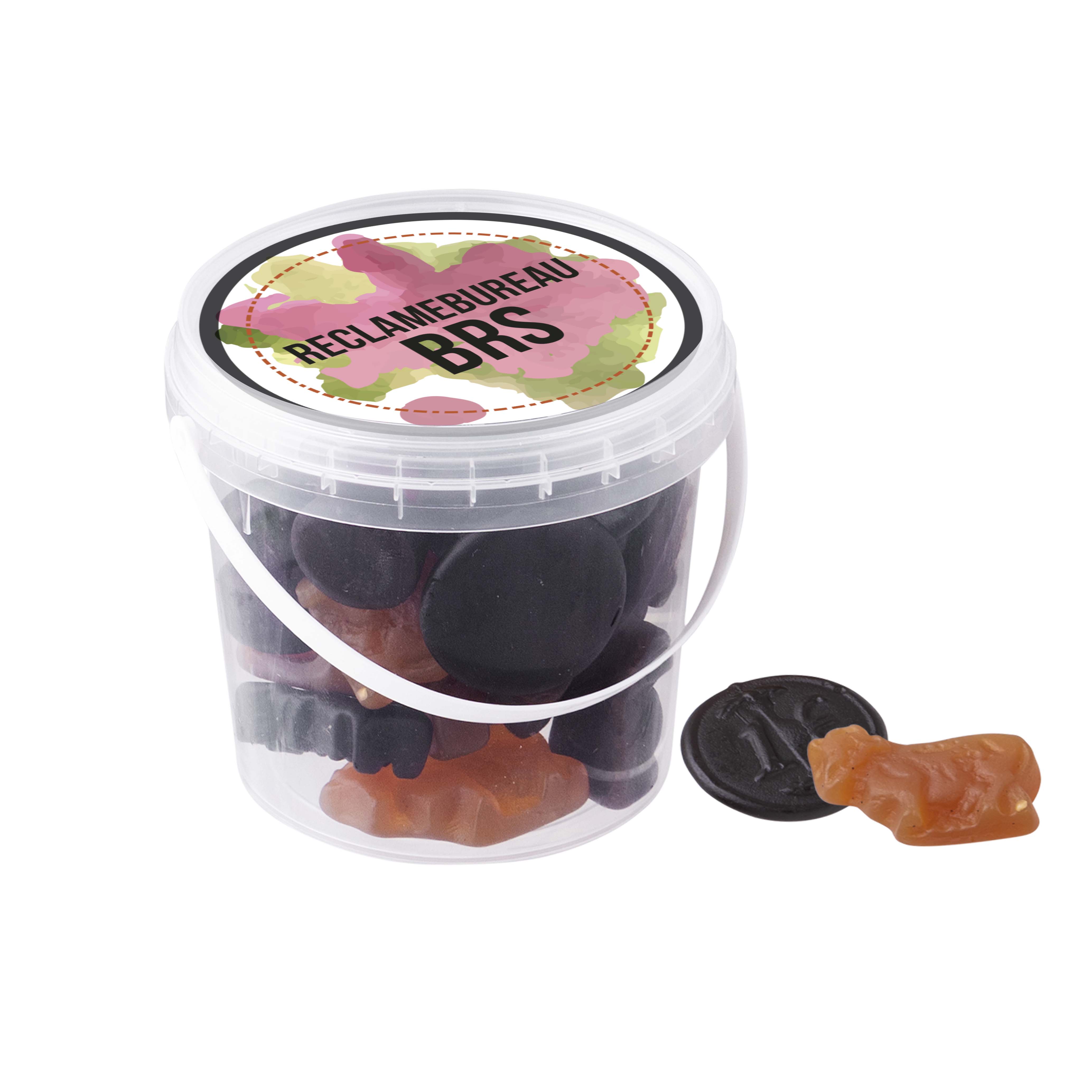 Cubito con caramelos de regaliz o winegums