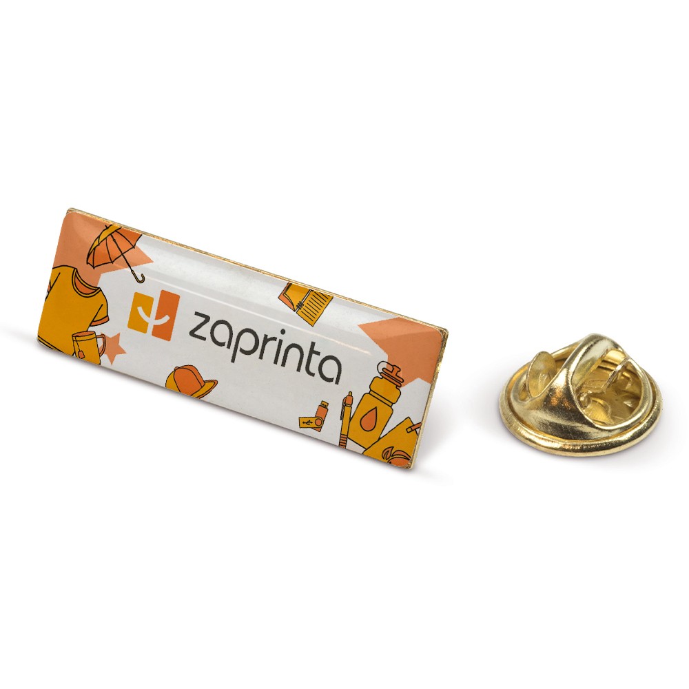 Pin rectangular con cúpula y cierre de mariposa - Antillón