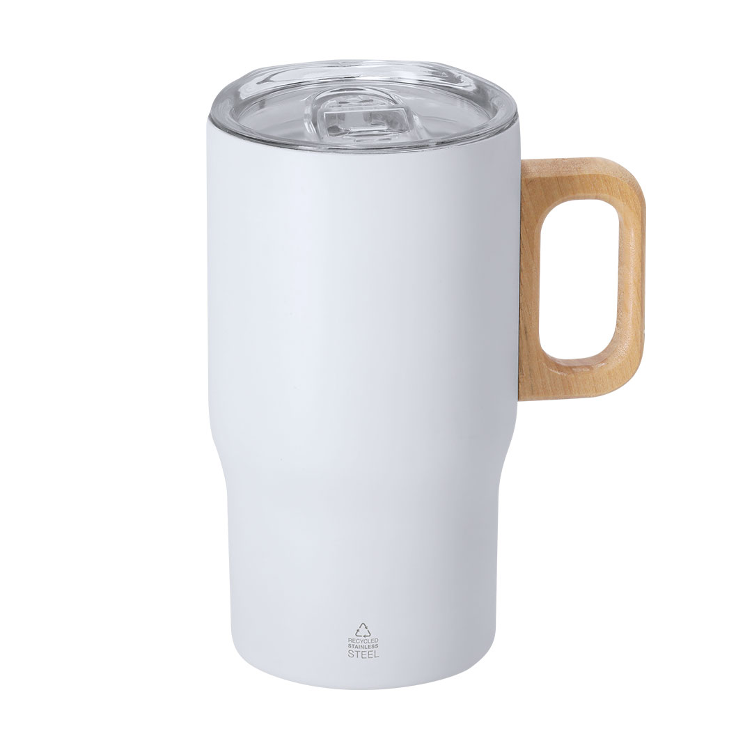 Taza Térmica Reciclada - El Papiol impreso con logotipo