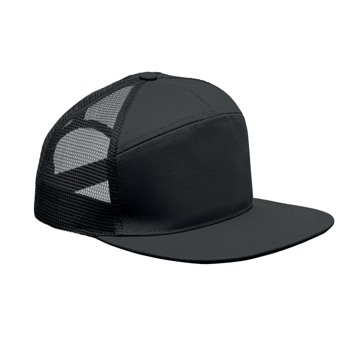 gorra de visera plana de 7 paneles