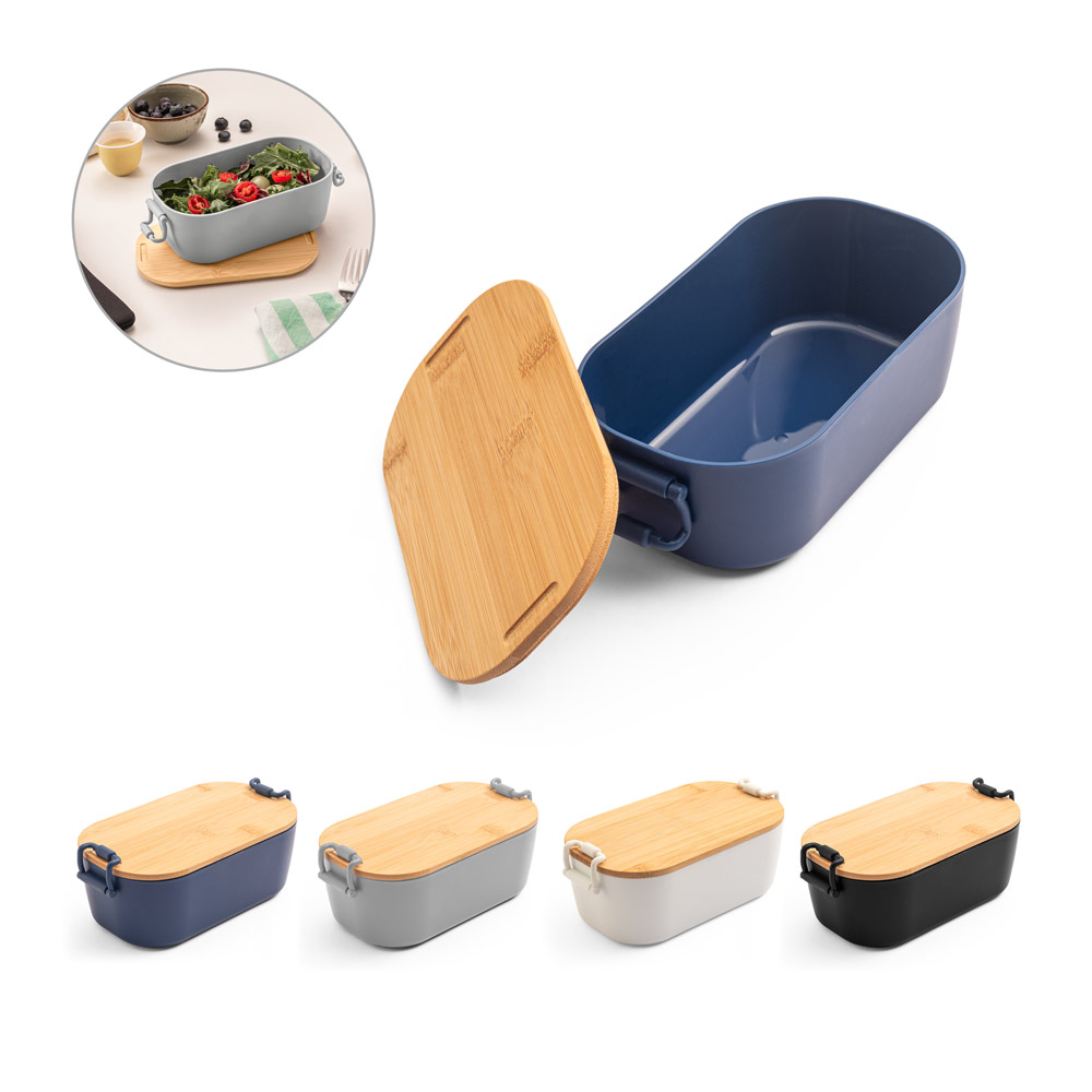 MAHLEB. Caja hermética de PP con tapa de bambú