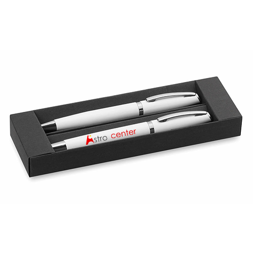 Elegante juego de bolígrafo y rodillo de aluminio - Baélls