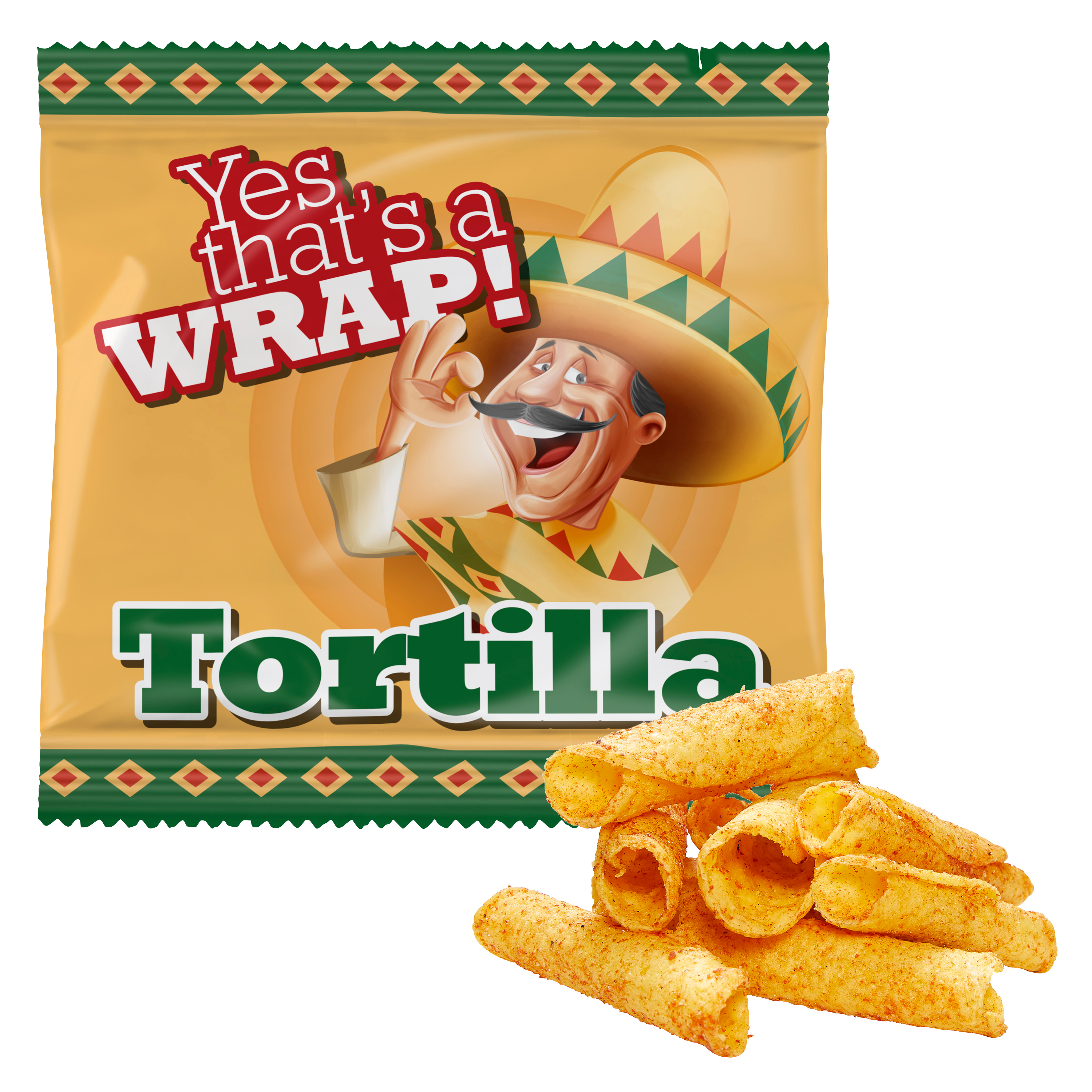 Rollitos de Tortilla Orgánicos - Campillo de Arenas impreso con logotipo