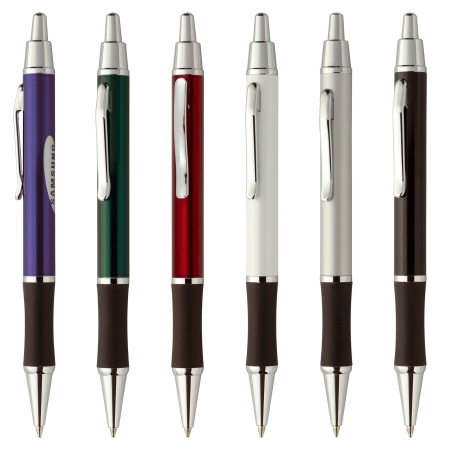 Bolígrafo de metal SICILIA con zona de agarre de goma - Sant Antoni de Portmany