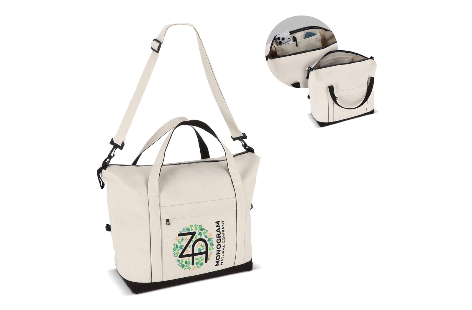 Bolso de viaje Canvas Eco-Reverso - Moros impreso con logotipo