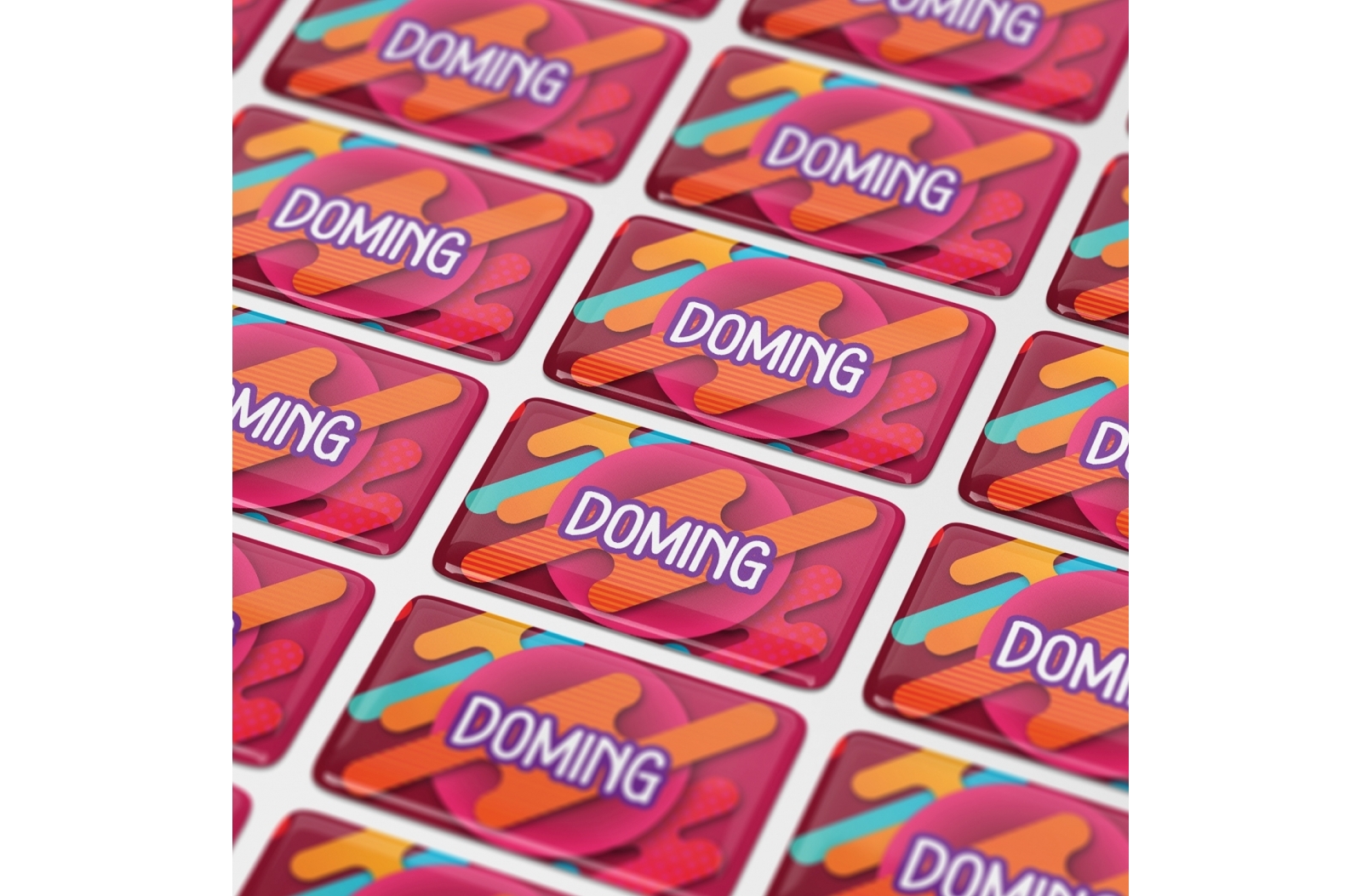 Doming Rectangle 80x25 mm