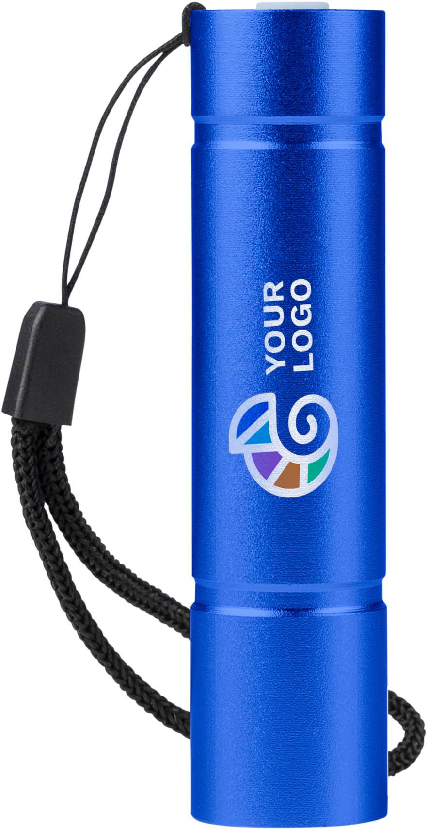 Luz LED de aluminio reciclado - Mesones de Isuela impreso con logotipo