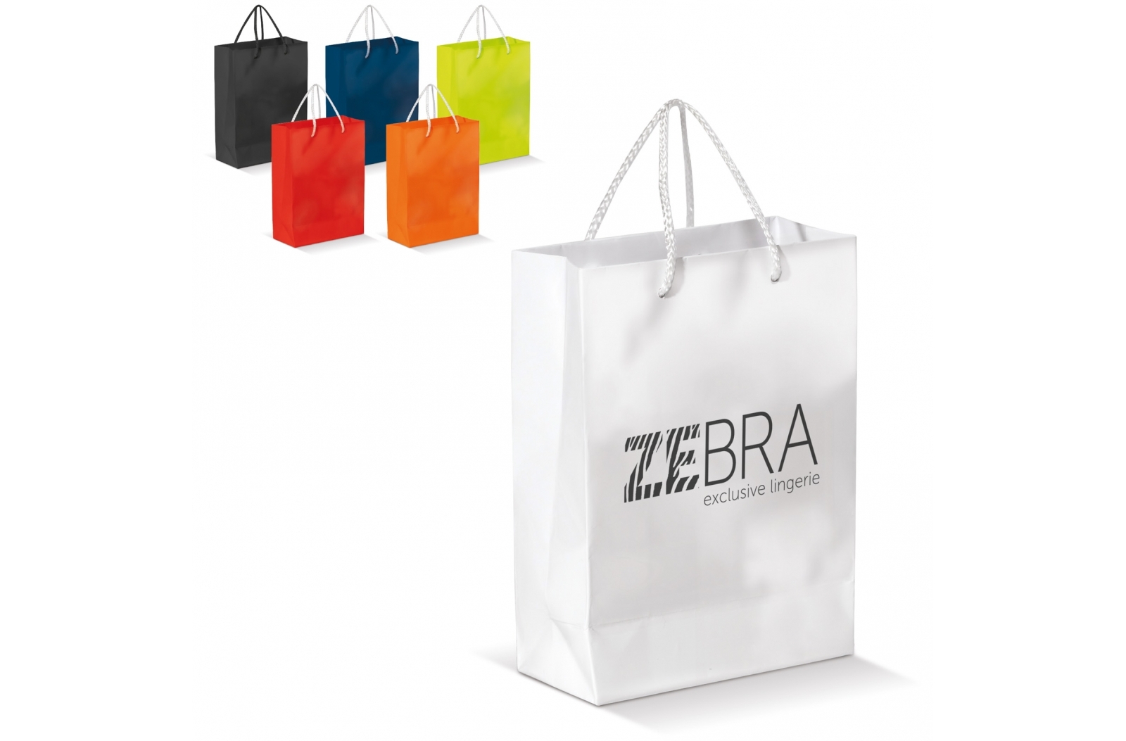Bolsa de Papel Brillante Laminada Colorida - Borau