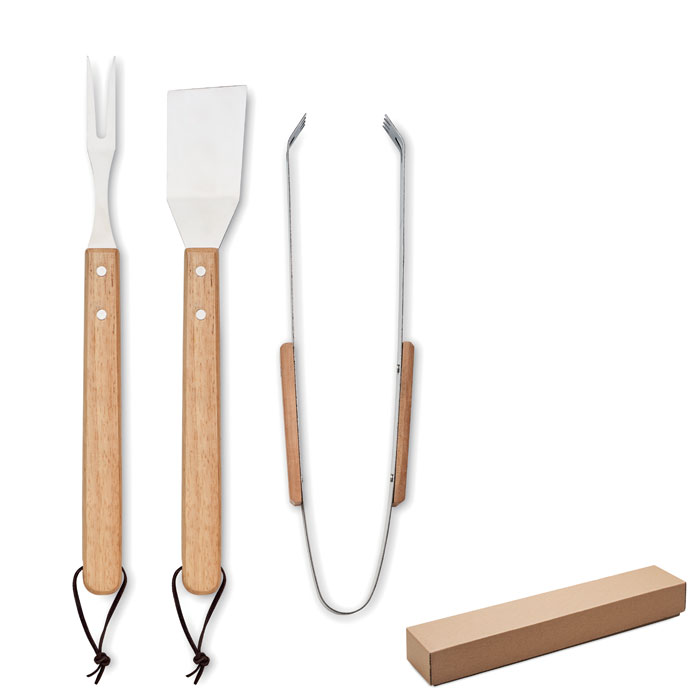 Juego de barbacoa de madera de roble - Argençola