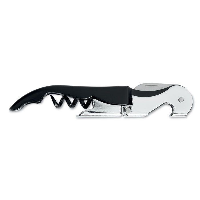 Un cuchillo de camarero original hecho de acero al carbono, con un soporte de corcho doble y un cuchillo plegable - Rousham - Azofra