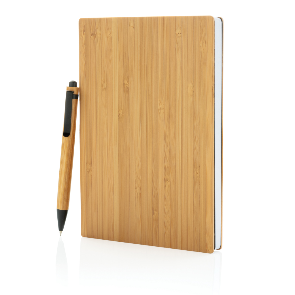 Set Sostenible de Cuaderno y Bolígrafo de Bambú - Pilas