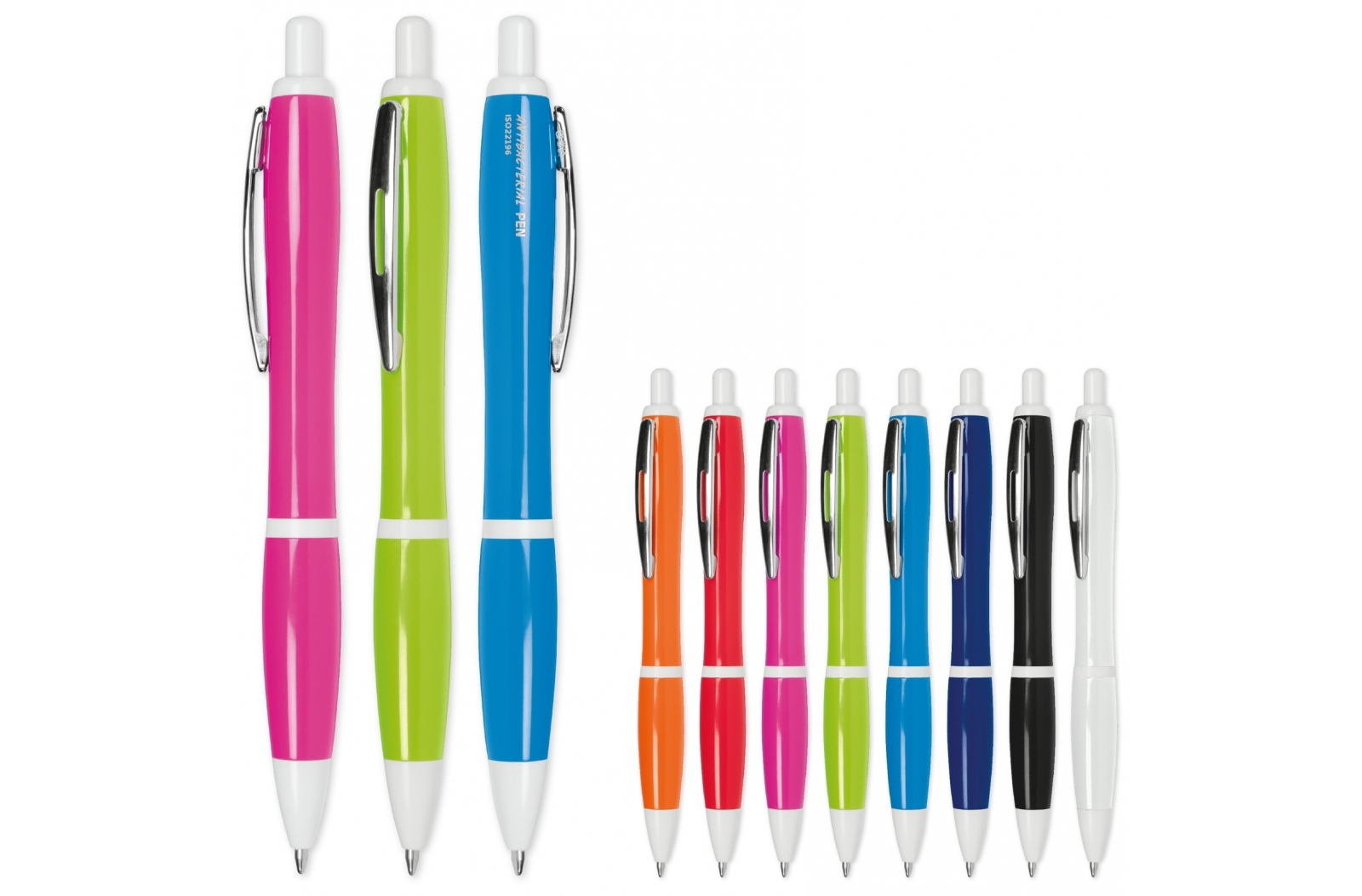 Bolígrafo antibacteriano de ABS con clip de metal - El Grado