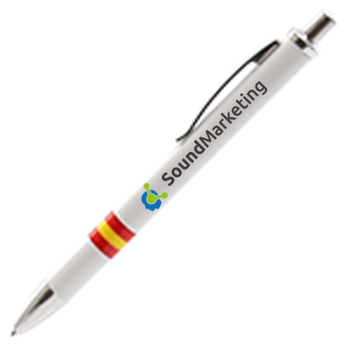 Bolígrafo Bicolor con Bandera Española - Moneva